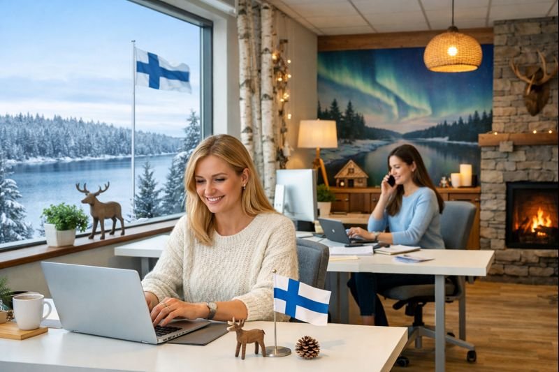 Finlandsinspirerat kontor